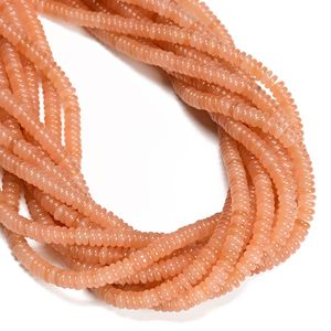 Commercio all'ingrosso peridoto verde pesca blu tinta vera <span class=keywords><strong>giada</strong></span> liscia <span class=keywords><strong>pietra</strong></span> Rondelle per gioielli collana bracciale che fa le dimensioni 2x6mm - Product Image 5