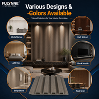 Panneau mural moderne WPC rainuré pour chambre, couloir, hôtel, intérieur ignifuge, imperméable, décoration personnalisée pour la maison