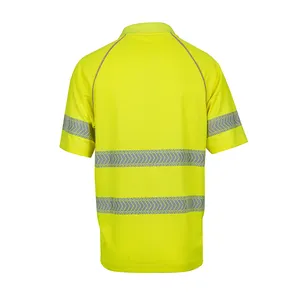 LX pabrik grosir kaus Polo keselamatan Hi Vis lengan pendek kaus Polo keselamatan reflektif kustom