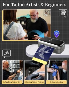Phomemo TP31 Tattoo-Schablonendrucker Mini-Tattoodrucker mit 30 Blatt Transferpapier Bluetooth für Tattoo-Anfänger - Product Image 4
