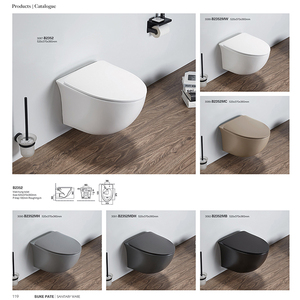 PATE B2352MB, allemagne, pays-bas, espagne, standard, noir mat, fixation murale, toilette sans bords, suspension murale, toilette suspendue - Product Image 2