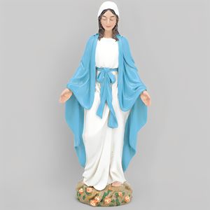 Produits en stock, vente en gros d'usine, statues religieuses catholiques, couronne vintage en résine pour statue de la Vierge Marie, résine miraculeuse - Product Image 1