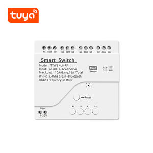 Interruptor de Control Remoto Inteligente Tuya de 4 Vías WiFi/10A, Módulo de Relé para Control de Acceso a Puertas Enrollables, Compatible con Tmall - Product Image 1