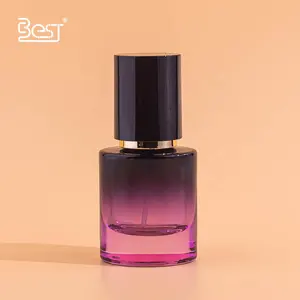 Mysterious Pink And Black Gradient And Gold Luxury Perfume 30ml Glass Bottle With Electrolytic Aluminum Pump Sprayer