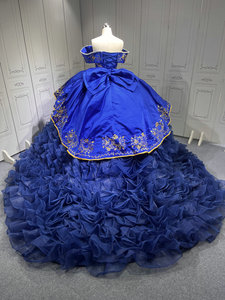 Mumuleo Vestido De quinceaeras De <span class=keywords><strong>Ariel</strong></span> Sweet 16 Vestidos De 15 Anos Charro Quince Vestido De baile Vestidos De 15 Aos Morados - Product Image 4