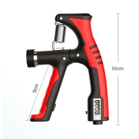 Entrenador de Antebrazo con Resistencia Ajustable de 5-60 kg para Pantalla LCD, Equipo de Gimnasio y Fitness en Casa, Fortalecedor Digital de Agarre de Mano, Negro