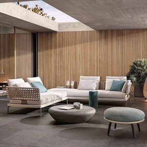 Conjunto de Sofás de Exterior de Diseño Nórdico en Aleación de Aluminio con Mimbre de Cuerda Dividida Oly para <span class=keywords><strong>Terraza</strong></span>, Patio, Jardín, Balcón y Solárium - Product Image 1