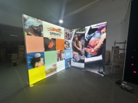 Boîte à lumière en tissu tendu, éclairage LED à CRI 95Ra élevé, éclairage par le bord, panneau publicitaire modulaire en aluminium, stand d'exposition, mur