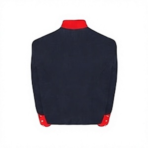 Men's Vintage Wool Coated Quilted <b>Jacket</b> Stand Collar Button Front Breathable <b>Waterproof</b> Winter <b>Red</b> Cuff Uniform Outerwear - Product Image 2