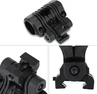 Support de lampe torche tactique réglable 25 mm pour casque, pince de fixation à rail à angle de 180 degrés pour accessoires de casque d'extérieur