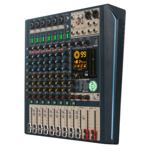 Console <span class=keywords><strong>de</strong></span> <span class=keywords><strong>mixage</strong></span> audio professionnelle portable 8 canaux Bluetooth avec alimentation fantôme 48V <span class=keywords><strong>pour</strong></span> diffusion en direct et podcasting - Product Image 4