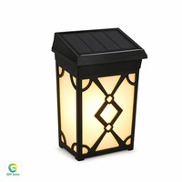 Lanterne murale solaire Golden Light RGB, deux modes d'éclairage, 8-10h d'autonomie, 2 LED 2835, lampe ABS PC, 2700K, garantie 1 an, IP44, 22LM