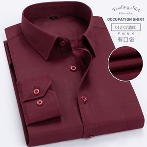Produttore all'ingrosso tinta unita elastico Non stiratura <span class=keywords><strong>professionale</strong></span> abbigliamento antirughe da uomo da lavoro camicia in fibra di bambù - Product Image 5