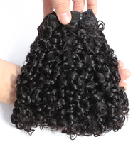 Extensiones de Cabello Humano Virgen Rizado Birmano Caliente, Grado 12A, Súper Doble Trama, Corte Pixie, Cutícula Alineada, de Proveedor