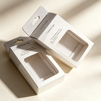 Boîte d'emballage en gros pour étuis de téléphone avec fenêtre, accessoires de téléphonie mobile, boîte en papier personnalisée pour étuis de téléphone