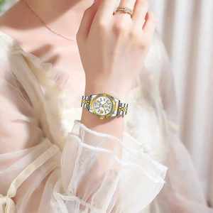 Nuevo POEDAGAR <span class=keywords><strong>780</strong></span> marca de lujo reloj de cuarzo para mujer de alta calidad resistente al agua de acero inoxidable reloj de pulsera señora relojes Relojes - Product Image 2