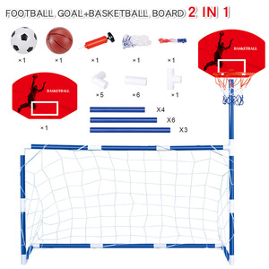 Portería de Fútbol y Canasta de Baloncesto Dos en Uno, Juguete Deportivo Infantil para Interior y Exterior, Juego Interactivo para Padres e Hijos - Product Image 2