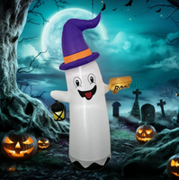 Décorations Gonflables Citrouille Fantôme pour Fête d'Halloween - Accessoires et Fournitures de Décoration Gonflables pour Halloween