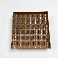 Mini-bocal cylindrique en verre de 10 ml et 15 ml pour épices alimentaires, écologique, avec couvercle en plastique hermétique pour le thé, les grains de café et le stockage en voyage