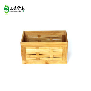 Home desktop <b>bamboo</b> woven storage <b>basket</b>, snack, flower and cosmetic storage box, <b>bamboo</b> woven moso <b>bamboo</b> storage <b>basket</b>, - Product Image 1