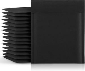 Cushioned Padded Eco-Friendly Recyclable Kraft Bubble Mailers Strong Adhesion <b>Black</b> Shipping Envelopes for <b>Small</b> Business - Product Image 1