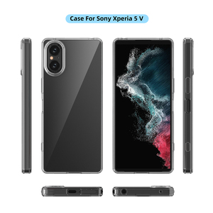Funda de teléfono transparente TPU suave ultrafina de silicona transparente a prueba de golpes para Sony Xperia 5 1 10 V IV III <span class=keywords><strong>II</strong></span> contraportada - Product Image 4