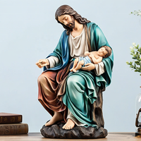 Décor à la maison Souvenir cadeau Figurine résine personnalisée religieuse Marie Sculpture catholique Jésus Statues