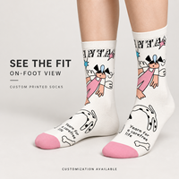 Chaussettes personnalisées OEM pour adultes, en polyester/nylon/coton/fibre de bambou/laine, résistantes aux déchirures, séchage rapide, sans couture, impression numérique 360°