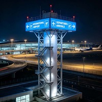 Torre de Acero Estructural, Plataforma de Observación de Múltiples Niveles, Torre de Aeropuerto Internacional, Torre de Vigilancia con Estructura de Acero de Forma Especial