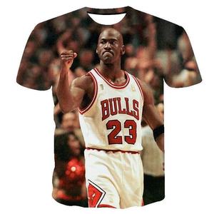 Envío Gratis MJ Figura de Cuerpo Completo de los Dioses del Baloncesto #   Camiseta con estampado personalizado 3D de Mike Flyers de los <span class=keywords><strong>23</strong></span> <span class=keywords><strong>Bulls</strong></span>, blanca con estampado completo - Product Image 6