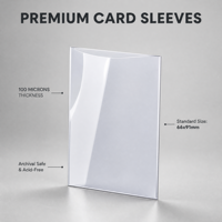 Porte-cartes de visite transparent en polypropylène (PP) sans PVC et sans acide, sans fermeture