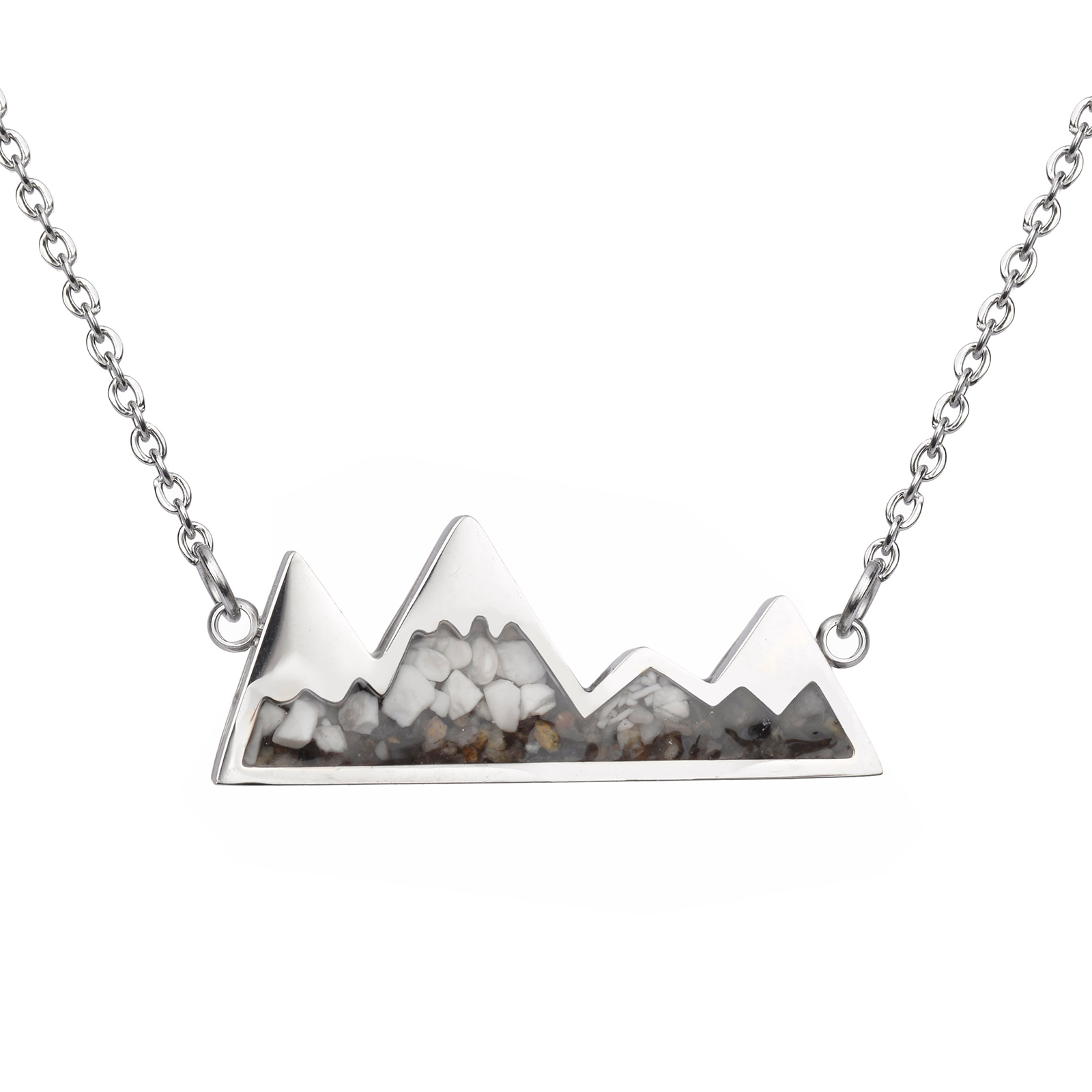 White Howlite+Grey Sand