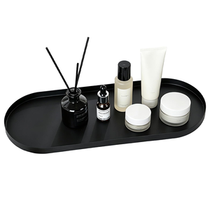 Plateau de rangement ovale de luxe nordique, directement de l'usine, <span class=keywords><strong>esthétique</strong></span>, pour bijoux, cosmétiques, organiseur de clés d'entrée, minimaliste - Product Image 1