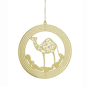 Kreatives Design Metall Geschenk 3d Messing Kamel Weihnachten hängende Verzierung