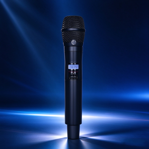 Dual Channel UHF Wireless Handheld <b>Microphone</b>, IR Sync Wireless Mic System, Rack Mount Receiver for Karaoke Live Conference - Product Image 6