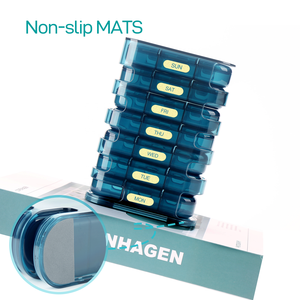 Pastillero semanal Gujia <span class=keywords><strong>de</strong></span> 21 compartimentos, material ABS + PP, estuche <span class=keywords><strong>de</strong></span> viaje portátil ecológico para organización <span class=keywords><strong>de</strong></span> medicina diaria - Product Image 5