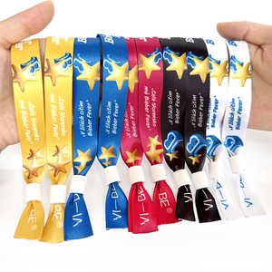 Pulseras de Tela Satinada Personalizadas de Alta Calidad 2026 con Clip Metálico para Eventos, Muestra Gratuita - Product Image 1