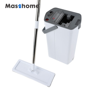 Serpillère microfibre à tête rotative 360° personnalisée, avec seau vertical mince pour lavage, essorage <span class=keywords><strong>et</strong></span> <span class=keywords><strong>nettoyage</strong></span> des sols – Ensemble complet - Product Image 1