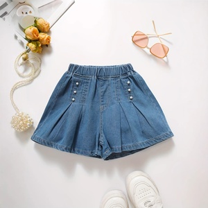 <span class=keywords><strong>Shorts</strong></span> in Denim Personalizzati per Ragazze OEM, Vari Colori, Campione Disponibile in 7 Giorni |   Disponibile |   Fabbrica di Abbigliamento per Bambini Foshan - Product Image 2