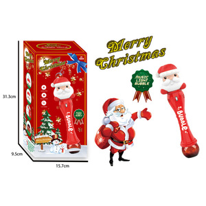 Baguette à bulles automatique de Noël Père Noël Baguette magique de bonhomme de neige jouet à bulles <span class=keywords><strong>Bulle</strong></span> de Noël avec <span class=keywords><strong>musique</strong></span> légère - Product Image 5