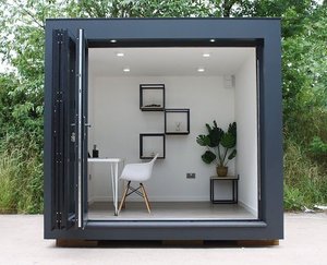 2024 Philippines 20FT mobile modulaire préfabriqué bureau cabine poste de travail intelligent Portable Sandwich <span class=keywords><strong>Apple</strong></span> cabine avec toilette - Product Image 1