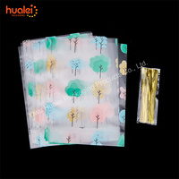 Sacs en cellophane transparents pour bonbons, sacs en plastique OPP avec attaches torsadées pour les cadeaux d'anniversaire, les bougies, les bonbons, les sucettes glacées