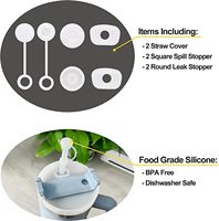 Besafe-Couvercle en paille Stanley, étanche, réutilisable et durable, bouchon anti-déversement en silicone pour gobelet Stanley de 30oz et 40oz, 6 pièces