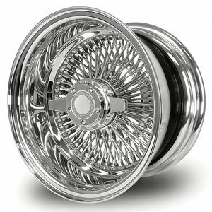 Rines Deportivos de Aleación Cromados Plateados de 13 14 15 16 17 18 19 20 21 22 23 24 26 Pulgadas para Autos Americanos de Lujo como Malibu y <span class=keywords><strong>El</strong></span> DeVille - Product Image 6