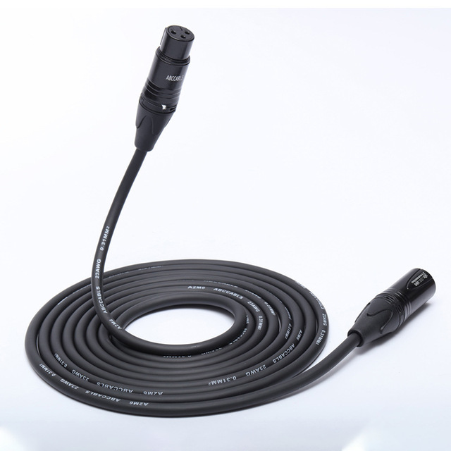 High Quality Professional Golden Plated 3Pin XLR Male Female Audio Cable Combination for Speaker Use-Customizable Lengths