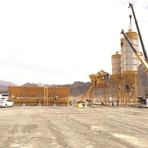 75 m3/h Hochwertige mobile kunden spezifische Mischa nlage Einfach zu bedienende kompakte Fabrik beton anlage - Product Image 5