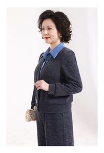 Manteau de finition d'automne élégant 2025 pour les femmes d'âge <span class=keywords><strong>moyen</strong></span> et âgées simple boutonnage avec longue longueur Nouveau design respirant pour le printemps - Product Image 4