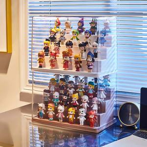 Exhibidor de Juguetes Ecológico Personalizable, Estante de Almacenamiento para Cajas Sorpresa, Vitrina Escalonada para Muñecas, Caja de Exhibición a Prueba de Polvo para <span class=keywords><strong>Lego</strong></span> - Product Image 1