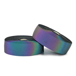 RIDERACE Bandes de guidon Durable Anti-Dérapant Anti-Vibration PU Cuir Bande de vélo <span class=keywords><strong>VTT</strong></span> Vélo Poignée Ceintures Wraps avec Bouchons d'extrémité de barre - Product Image 6