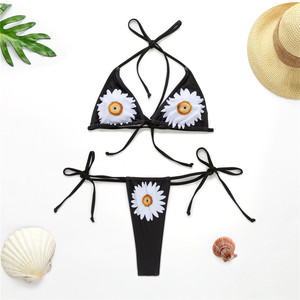 Signore Sexy Perizoma <span class=keywords><strong>Bikini</strong></span> Costumi Da Bagno di Stampa Del Fiore Triangolo Micro <span class=keywords><strong>Bikini</strong></span> Stringa di Estrema - Product Image 5
